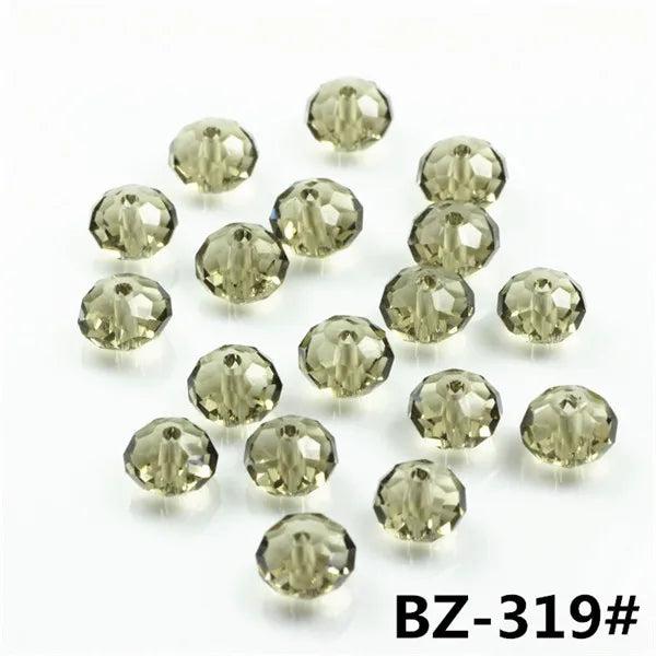 2-10mm Crystal Glass Round Beads Diy Faceted Spacer Rondelle Beads