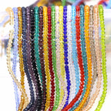 2-10mm Crystal Glass Round Beads Diy Faceted Spacer Rondelle Beads