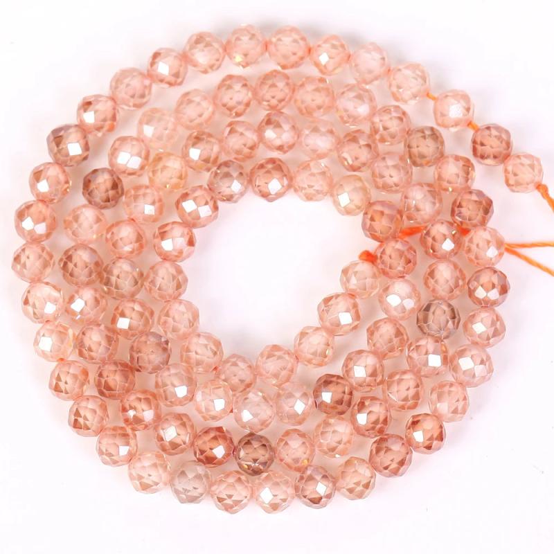 Champagne Zircon Stone Beads 2/3/4mm Diy Jewelry Making