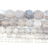 Grey Dream Fire Dragon Veins Agates Beads 4/6/8/10/12mm