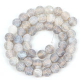 Grey Dream Fire Dragon Veins Agates Beads 4/6/8/10/12mm