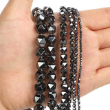 Faceted Hematite Round Stone Beads 2--1mm