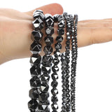 Faceted Hematite Round Stone Beads 2--1mm