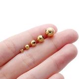 30-100pcs Stainless Steel Beads 3-8mm for Jewelry Making Spacer Beads