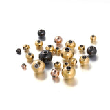 30-100pcs Stainless Steel Beads 3-8mm for Jewelry Making Spacer Beads
