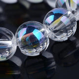 Rainbow Plated Glass Round Beads 6mm 8mm DIY Jewelry Making F70