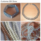 Rainbow Plated Glass Round Beads 6mm 8mm DIY Jewelry Making F70