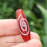 Natural Tibet Dzi Black/Red Agate Beads 10x30mm - DIY Jewelry Making