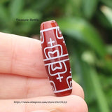 Natural Tibet Dzi Black/Red Agate Beads 10x30mm - DIY Jewelry Making
