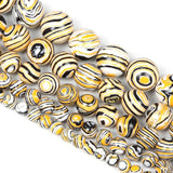 Yellow Malachite Round Loose Beads For Jewelry Making 4-12MM