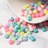 100pcs/Lot 5 6 8 10mm Macaron Colors Acrylic Beads for DIY Jewelry Making