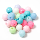 100pcs/Lot 5 6 8 10mm Macaron Colors Acrylic Beads for DIY Jewelry Making