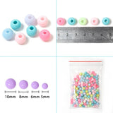 100pcs/Lot 5 6 8 10mm Macaron Colors Acrylic Beads for DIY Jewelry Making