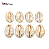 High Brass Metal Plated Sea Shell Beads for DIY Jewelry Making