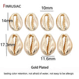 High Brass Metal Plated Sea Shell Beads for DIY Jewelry Making