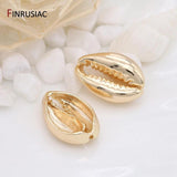 High Brass Metal Plated Sea Shell Beads for DIY Jewelry Making