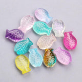 20pcs Fish Shape Lampwork Glass Beads for DIY Jewelry Making