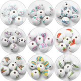 15mm Easter Pattern Wooden Beads Rabbit Carrot DIY Accessories