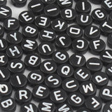 Mixed Letter Acrylic Beads Round Alphabet for DIY Jewelry