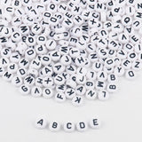 Mixed Letter Acrylic Beads Round Alphabet for DIY Jewelry