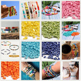 Two Hole Beads Mixed Czech Glass Acrylic Bead for Needlework Jewelry Making