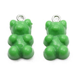 Cartoon Bear Charm Beads 11x20mm Acrylic Loose Beads DIY Jewelry Making