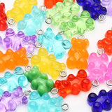 Cartoon Bear Charm Beads 11x20mm Acrylic Loose Beads DIY Jewelry Making