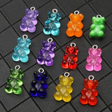 Cartoon Bear Charm Beads 11x20mm Acrylic Loose Beads DIY Jewelry Making