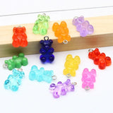 Cartoon Bear Charm Beads 11x20mm Acrylic Loose Beads DIY Jewelry Making