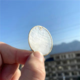 Round Shell Slice Charms Pendant DIY Jewelry Making