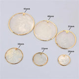 Round Shell Slice Charms Pendant DIY Jewelry Making