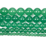 Green Aventurine Chalcedony Charm Round Beads For Jewelry Making 4-12MM