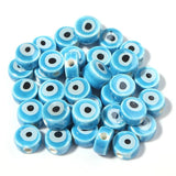 10Pcs Double Face Ceramic Evil Eye Beads for Jewelry Making