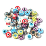 10Pcs Double Face Ceramic Evil Eye Beads for Jewelry Making