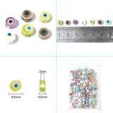 10Pcs Double Face Ceramic Evil Eye Beads for Jewelry Making