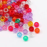 100-300Pcs 6*9mm Round Dreadlock Acrylic Beads Big Hole Seed Spacer Beads
