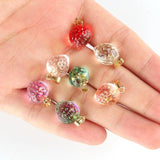 10pcs Czech Lampwork Crystal Strawberry Beads Charms Pendant DIY Jewelry Making