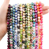 Multicolor Persian Jade Round Beads for Jewelry Making DIY Strand 4/6/8/10/12 MM