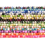 Multicolor Persian Jade Round Beads for Jewelry Making DIY Strand 4/6/8/10/12 MM