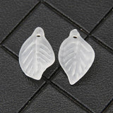Acrylic Leaf Pendants 18x11mm for Jewelry Making DIY