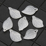 Acrylic Leaf Pendants 18x11mm for Jewelry Making DIY