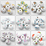 15mm Easter Theme Wooden Beads for Jewelry Making DIY