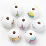 15mm Easter Theme Wooden Beads for Jewelry Making DIY