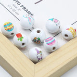 15mm Easter Theme Wooden Beads for Jewelry Making DIY