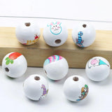 15mm Easter Theme Wooden Beads for Jewelry Making DIY