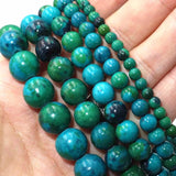 Chrysocolla Round Spacer Beads for Jewelry Making DIY Bracelets Necklace 3-12mm