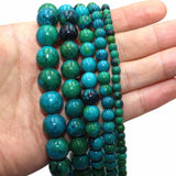 Chrysocolla Round Spacer Beads for Jewelry Making DIY Bracelets Necklace 3-12mm