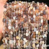 Natural Pink Opal Moonstone Colorful Fluorite Stone Beads 15