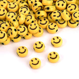 7mm 100pcs Yellow Smiley Face Beads Acrylic Beads DIY Bracelets