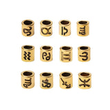 50-100pcs Mixed Zodiac Sign Charms Spacer Loose Beads